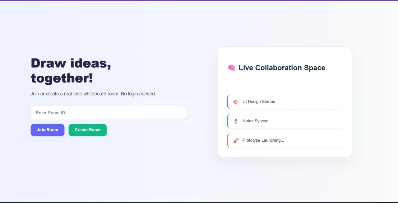 Collaborative drawing canvas with multi-cursor activity